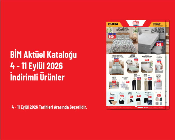 BİM Aktüel Kataloğu - 4 - 11 Eylül 2026 İndirimli Ürünler