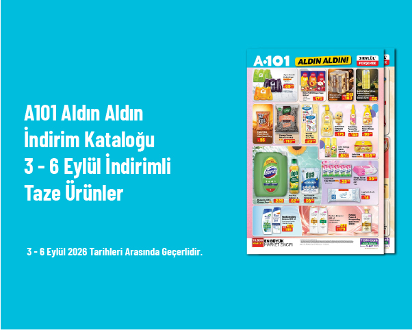 A101 İndirim Kataloğu - 3 - 6 Eylül İndirimli Taze Ürünler