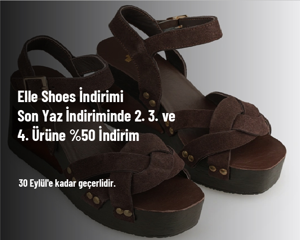 Elle Shoes İndirimi - Son Yaz İndiriminde 2. 3. ve 4. Ürüne %50 İndirim