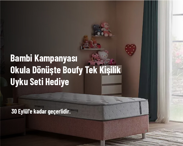 Bambi Kampanyası - Okula Dönüşte Boufy Tek Kişilik Uyku Seti Hediye Bambi Kampanyası - Okula Dönüşte Boufy Tek Kişilik Uyku Seti Hediye