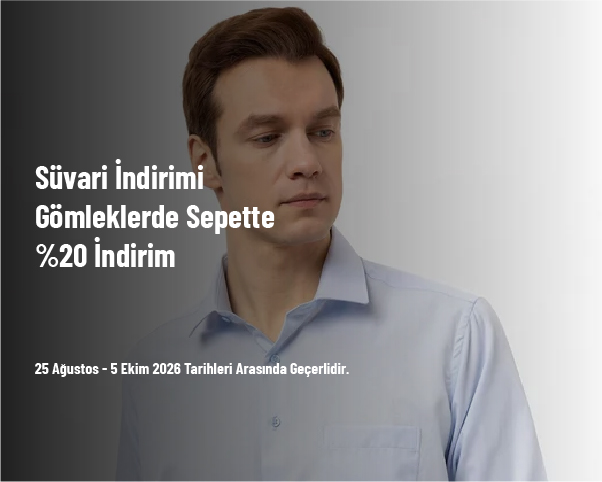 Süvari İndirimi - Gömleklerde Sepette %20 İndirim Süvari İndirimi - Gömleklerde Sepette %20 İndirim