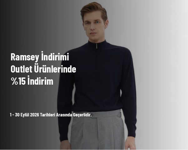 Ramsey İndirimi - Outlet Ürünlerinde %15 İndirim Ramsey İndirimi - Outlet Ürünlerinde %15 İndirim