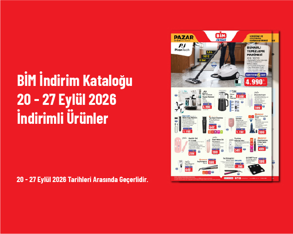 BİM İndirim Kataloğu - 20 - 27 Eylül 2026 İndirimli Ürünler