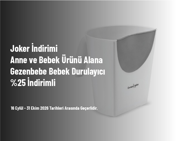 Joker İndirimi - Anne ve Bebek Ürünü Alana Gezenbebe Bebek Durulayıcı %25 İndirimli Joker İndirimi - Anne ve Bebek Ürünü Alana Gezenbebe Bebek Durulayıcı %25 İndirimli