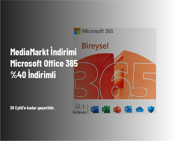 MediaMarkt İndirimi - Microsoft Office 365 %40 İndirimli MediaMarkt İndirimi - Microsoft Office 365 %40 İndirimli
