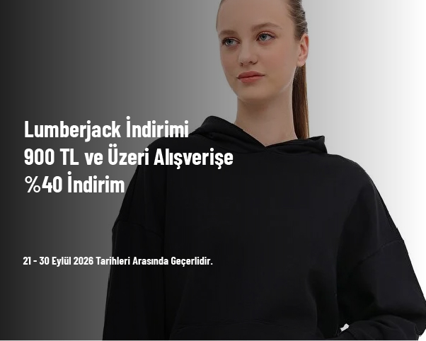 Lumberjack İndirimi - 900 TL ve Üzeri Alışverişe %40 İndirim