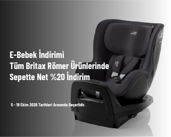 E-Bebek İndirimi - Tüm Britax Römer Ürünlerinde Sepette Net %20 İndirim E-Bebek İndirimi - Tüm Britax Römer Ürünlerinde Sepette Net %20 İndirim
