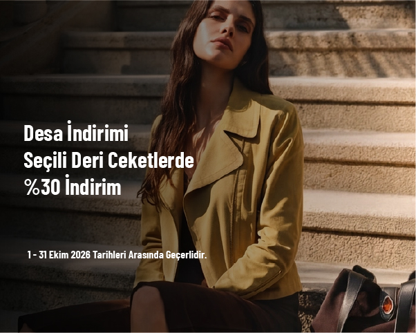 Desa İndirimi - Seçili Deri Ceketlerde %30 İndirim