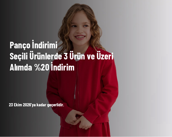 Panço İndirimi - Seçili Ürünlerde 3 Ürün ve Üzeri Alımda %20 İndirim Panço İndirimi - Seçili Ürünlerde 3 Ürün ve Üzeri Alımda %20 İndirim