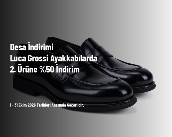 Desa İndirimi - Luca Grossi Ayakkabılarda 2. Ürüne %50 İndirim Desa İndirimi - Luca Grossi Ayakkabılarda 2. Ürüne %50 İndirim