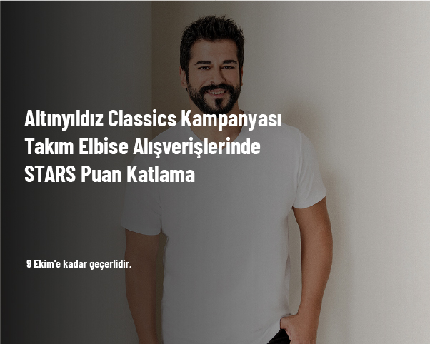 Altınyıldız Classics Kampanyası - Takım Elbise Alışverişlerinde STARS Puan Katlama