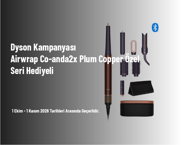 Dyson Kampanyası - Airwrap Co-anda2x Plum Copper Özel Seri Hediyeli Dyson Kampanyası - Airwrap Co-anda2x Plum Copper Özel Seri Hediyeli