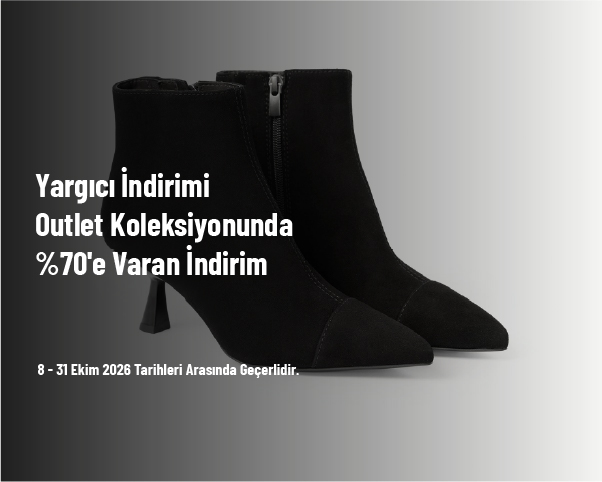 Yargıcı İndirimi - Outlet Koleksiyonunda %70'e Varan İndirim Yargıcı İndirimi - Outlet Koleksiyonunda %70'e Varan İndirim