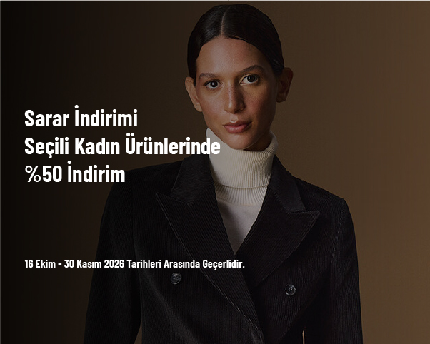 Sarar İndirimi - Seçili Kadın Ürünlerinde %50 İndirim Sarar İndirimi - Seçili Kadın Ürünlerinde %50 İndirim