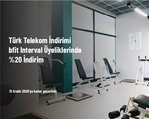 Türk Telekom İndirimi - bfit Interval Üyeliklerinde %20 İndirim Türk Telekom İndirimi - bfit Interval Üyeliklerinde %20 İndirim