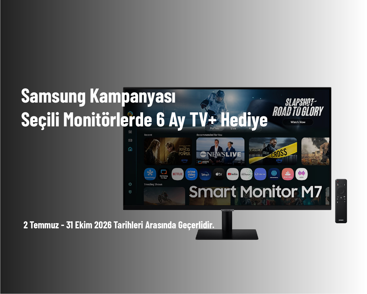 Samsung Kampanyası - Seçili Monitörlerde 6 Ay TV+ Hediye Samsung Kampanyası - Seçili Monitörlerde 6 Ay TV+ Hediye