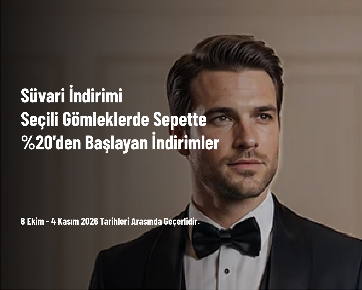 Süvari İndirimi - Seçili Gömleklerde Sepette %20'den Başlayan İndirimler Süvari İndirimi - Seçili Gömleklerde Sepette %20'den Başlayan İndirimler